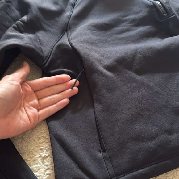 Athleta Altitude Fleece Lined 1/2 Zip Sweatshirt - Black - M - Picture 7 of 8